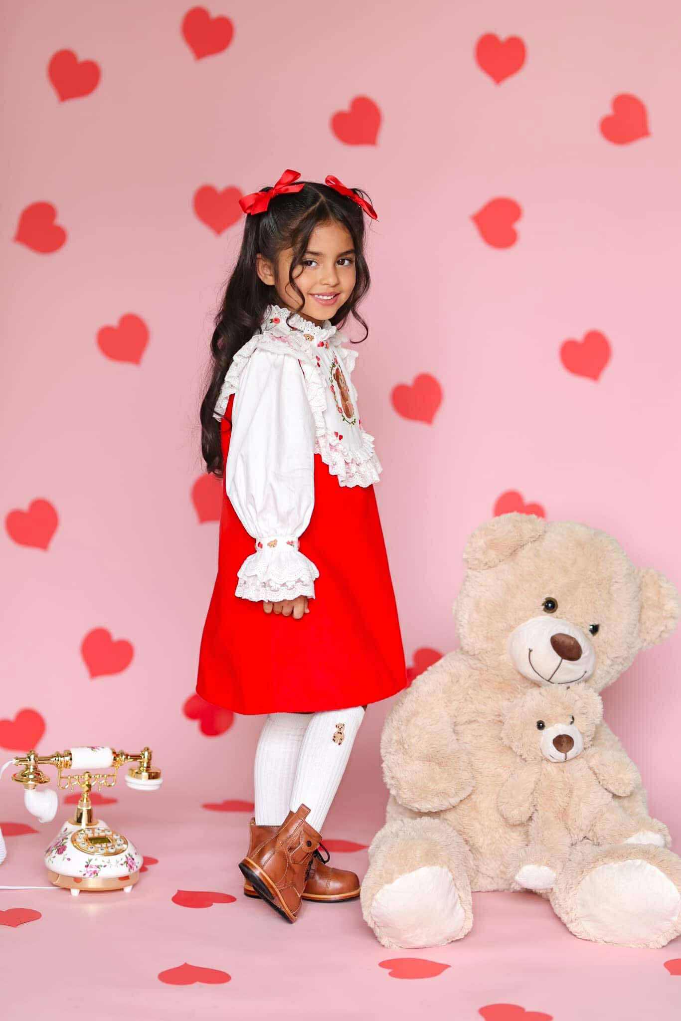 Teddy Bear embroidered socks