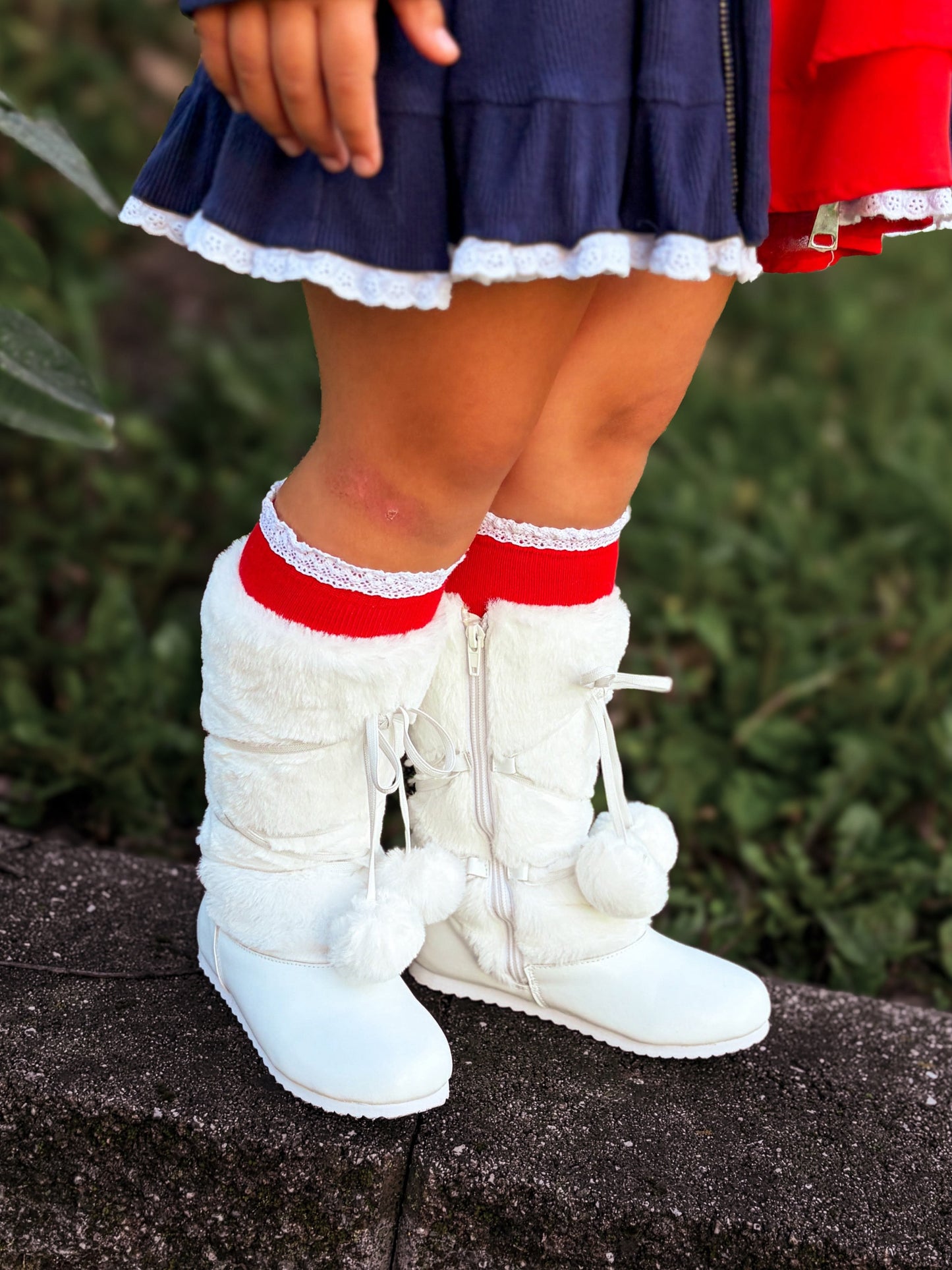 Snowball Pom Pom Fur Boots Girls & Womens