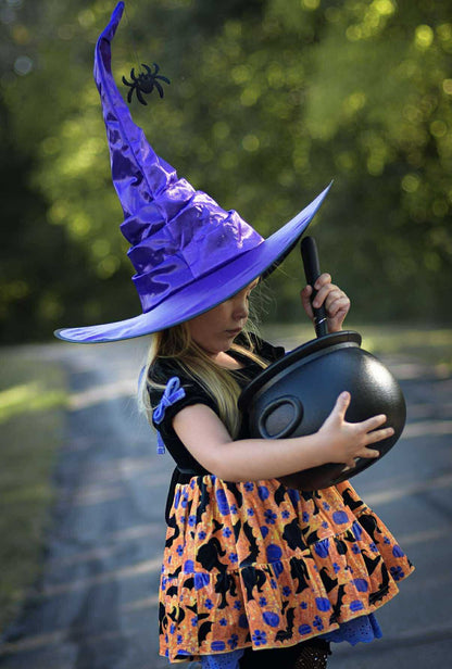 Purple spider witch hat