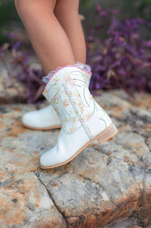 Braided floral cowboy boots - Kids and Adult