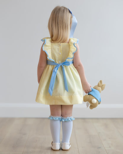 Double Pearl Ruffle knee high socks RTS