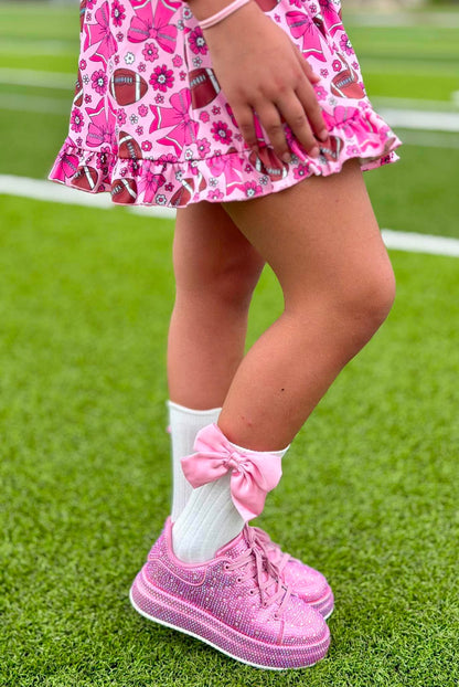 Sparkle Platform Rhinestone Girl's Sneakers