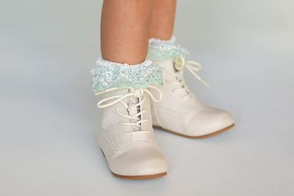 Bunny Lace Double Ruffle Socks RTS