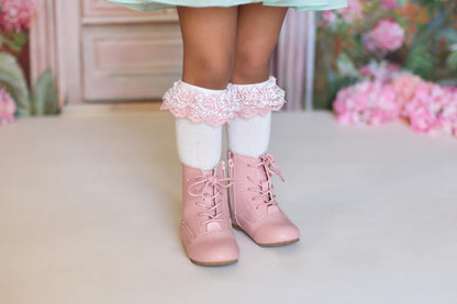 Bunny Lace Double Ruffle Socks RTS