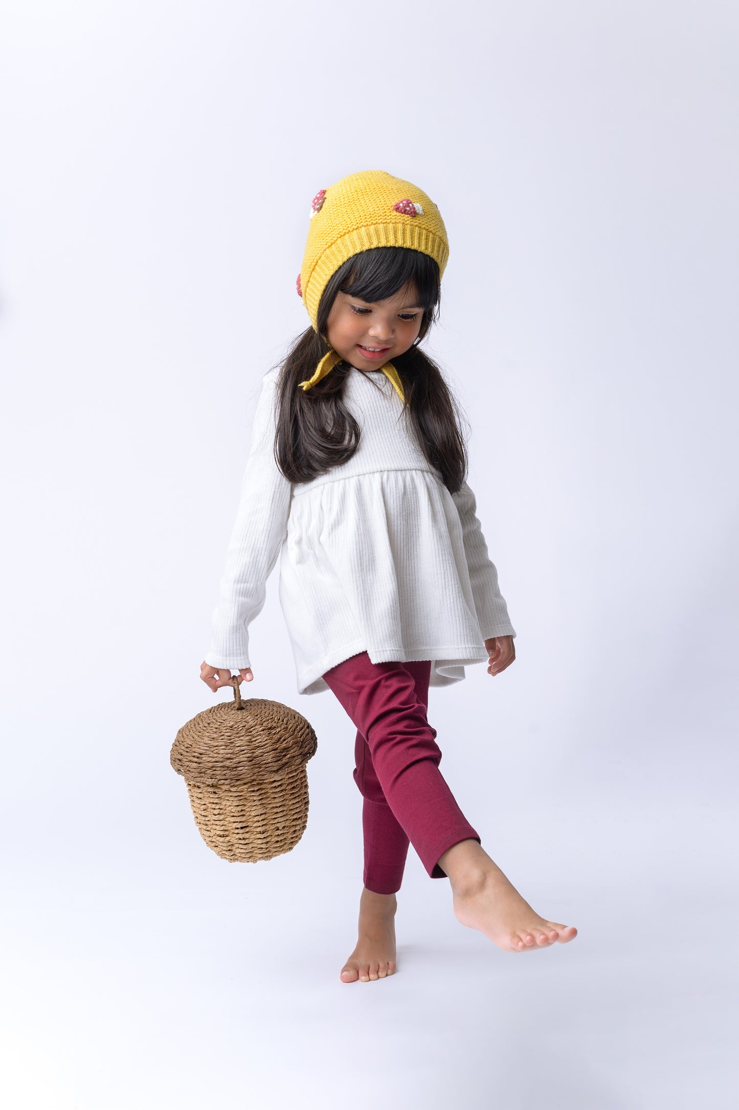 Mushroom crochet bonnet