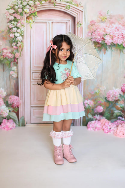Bunny Lace Double Ruffle Socks RTS