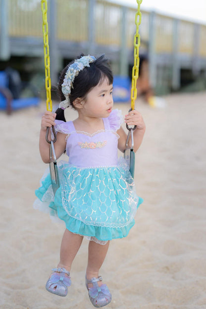 Mermaid tail bow jelly sandals