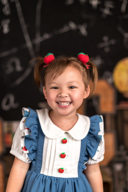 3D Apple Crochet Hair Clips