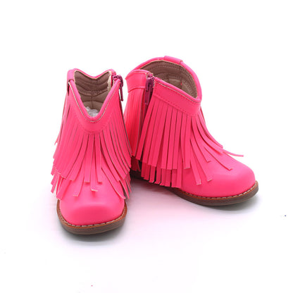 Clementine Fringe cowboy booties (glitter and solid)
