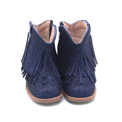 Clementine Fringe cowboy booties (glitter and solid)