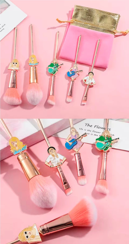 Cartoon makeup brush set