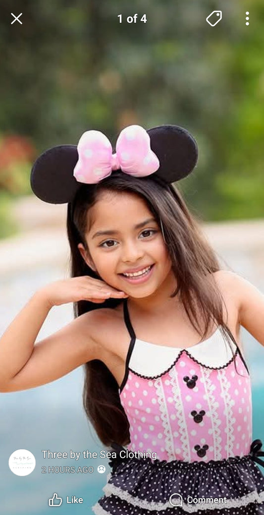 Magical mouse ears bow headband
