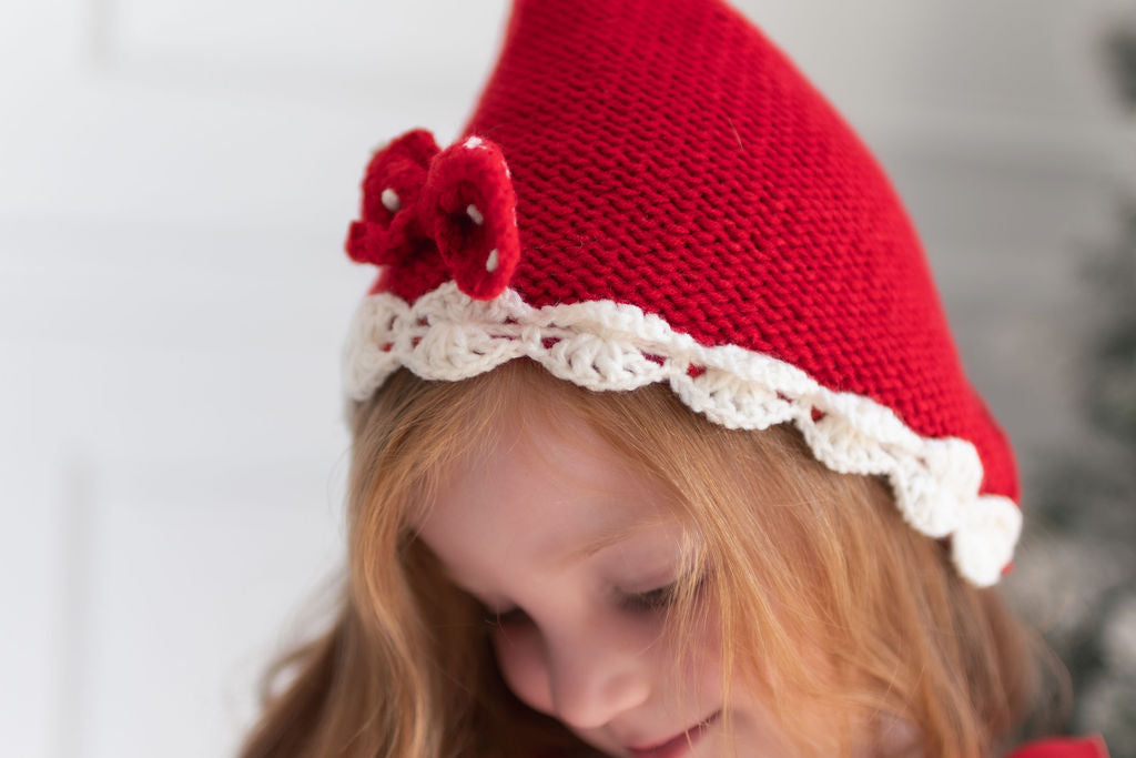 Santa's little helper bow bonnet RTS