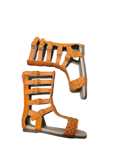 Presley Girls Leather Gladiator buckle sandal