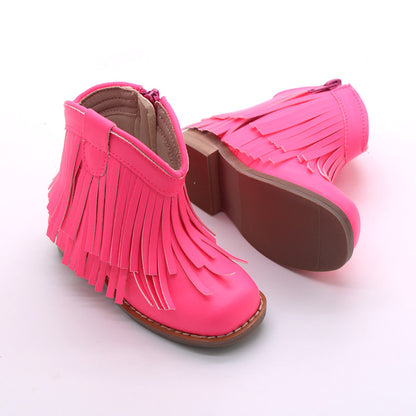 Clementine Fringe cowboy booties (glitter and solid)