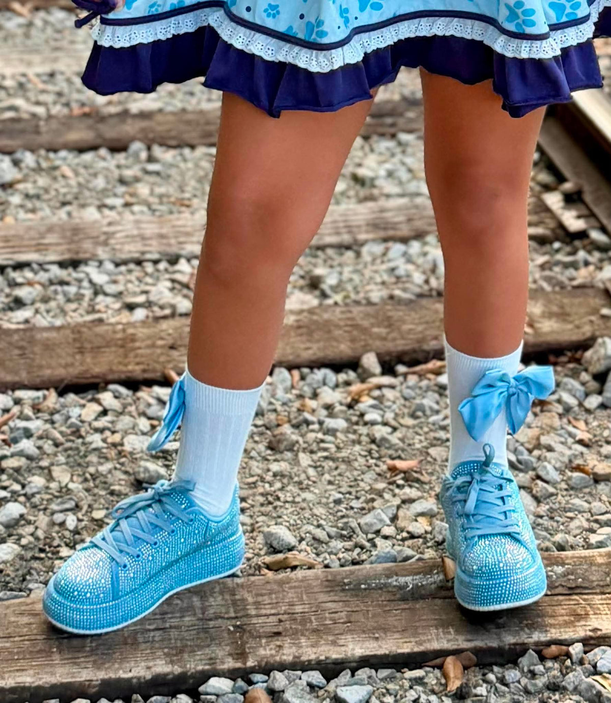 Sparkle Platform Rhinestone Girl's Sneakers