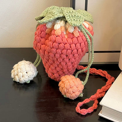 Handmade Strawberry crochet bag