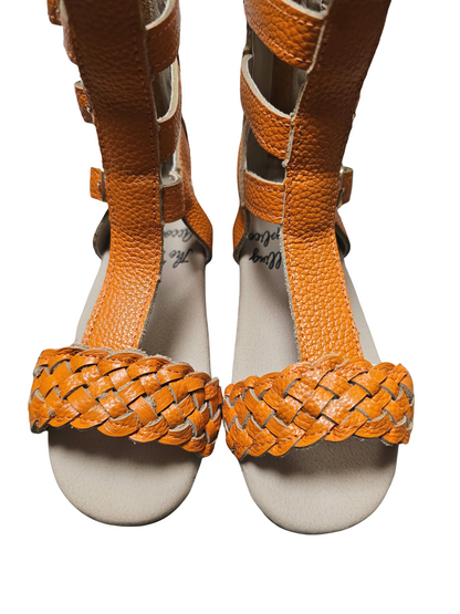 Presley Girls Leather Gladiator buckle sandal