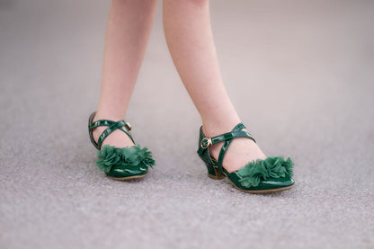 Evergreen petals strappy heels pre-order