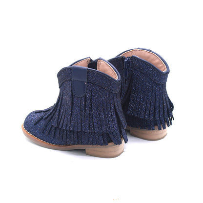 Clementine Fringe cowboy booties (glitter and solid)