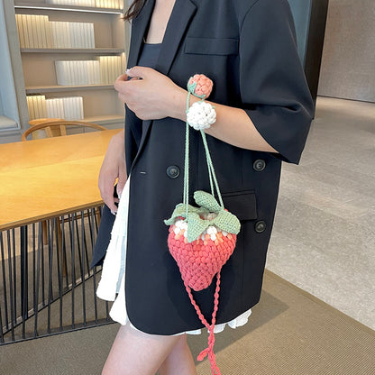 Handmade Strawberry crochet bag