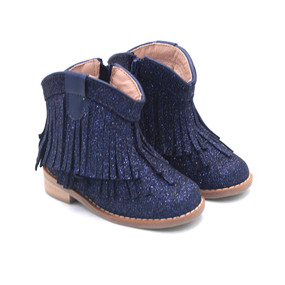 Clementine Fringe cowboy booties (glitter and solid)