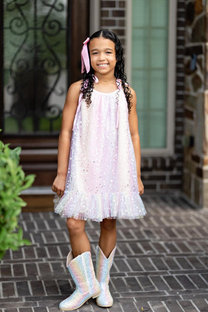 Everything that glitters ombre pastel Boots - RUNS SMALL SIZE UP