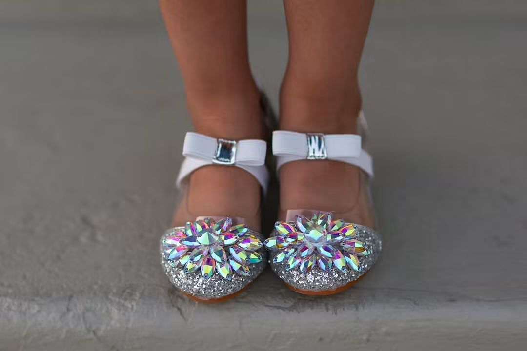 Glass slipper princess shoes
