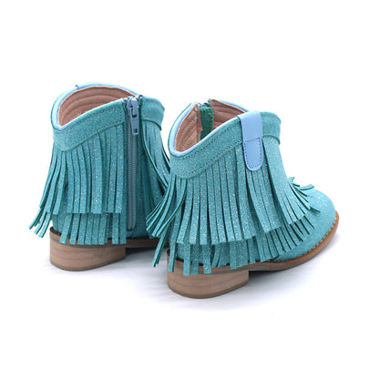 Clementine Fringe cowboy booties (glitter and solid)