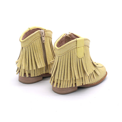 Clementine Fringe cowboy booties (glitter and solid)