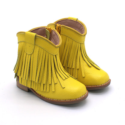 Clementine Fringe cowboy booties (glitter and solid)
