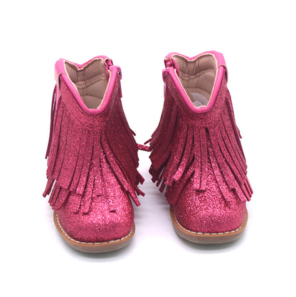 Clementine Fringe cowboy booties (glitter and solid)