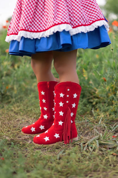 Star spangled sweetheart cowboy boots - ready to ship