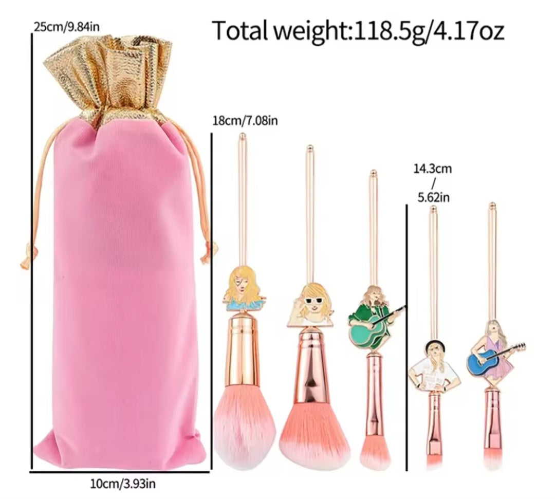 Cartoon makeup brush set