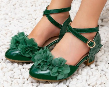 Evergreen petals strappy heels pre-order
