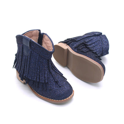 Clementine Fringe cowboy booties (glitter and solid)