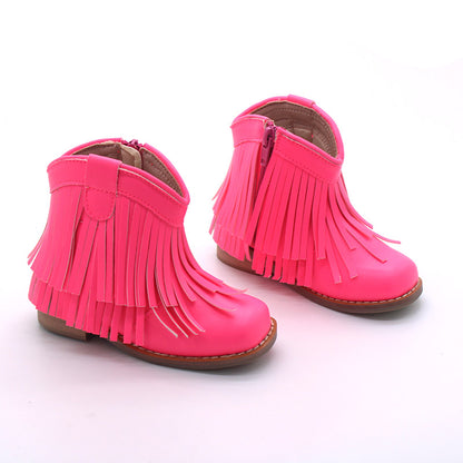 Clementine Fringe cowboy booties (glitter and solid)