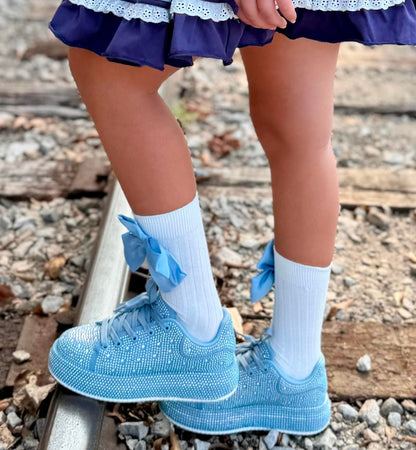 Sparkle Platform Rhinestone Girl's Sneakers