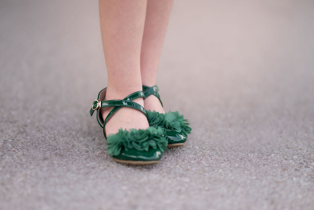 Evergreen petals strappy heels pre-order