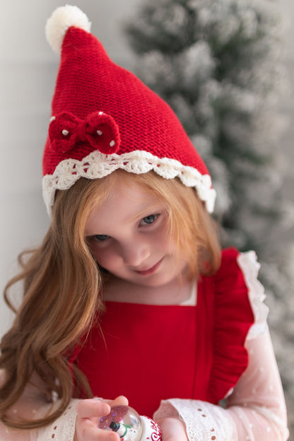 Santa's little helper bow bonnet RTS