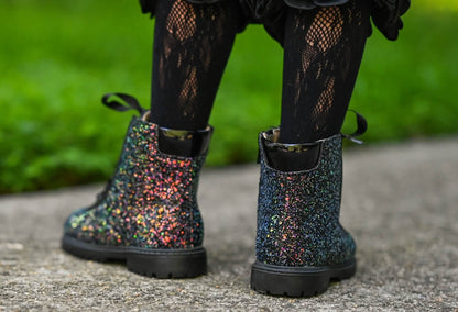 Sparkle squad Girls glitter combat boots PRE ORDER