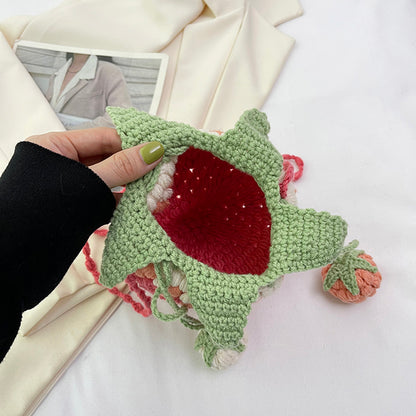 Handmade Strawberry crochet bag