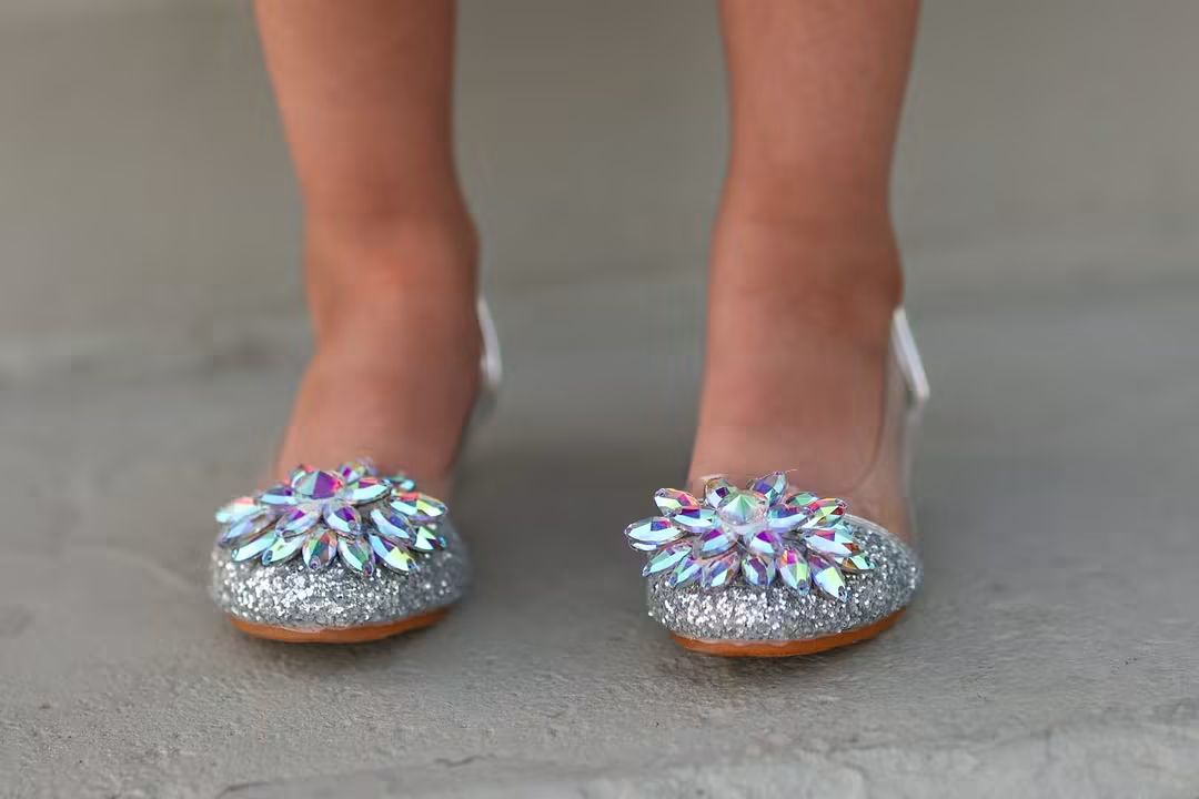 Glass slipper princess shoes