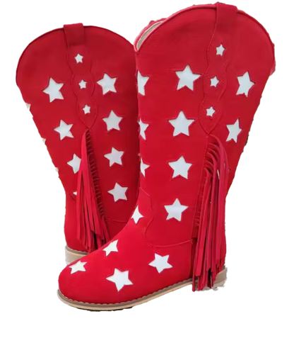 Star spangled sweetheart cowboy boots - ready to ship