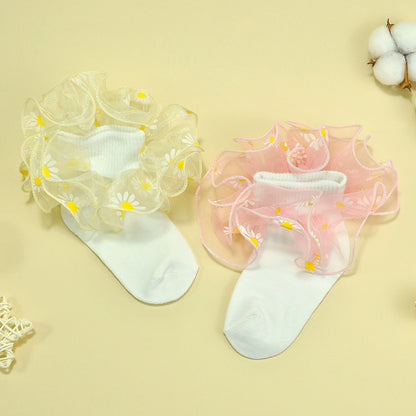 Daisy ankle tutu socks