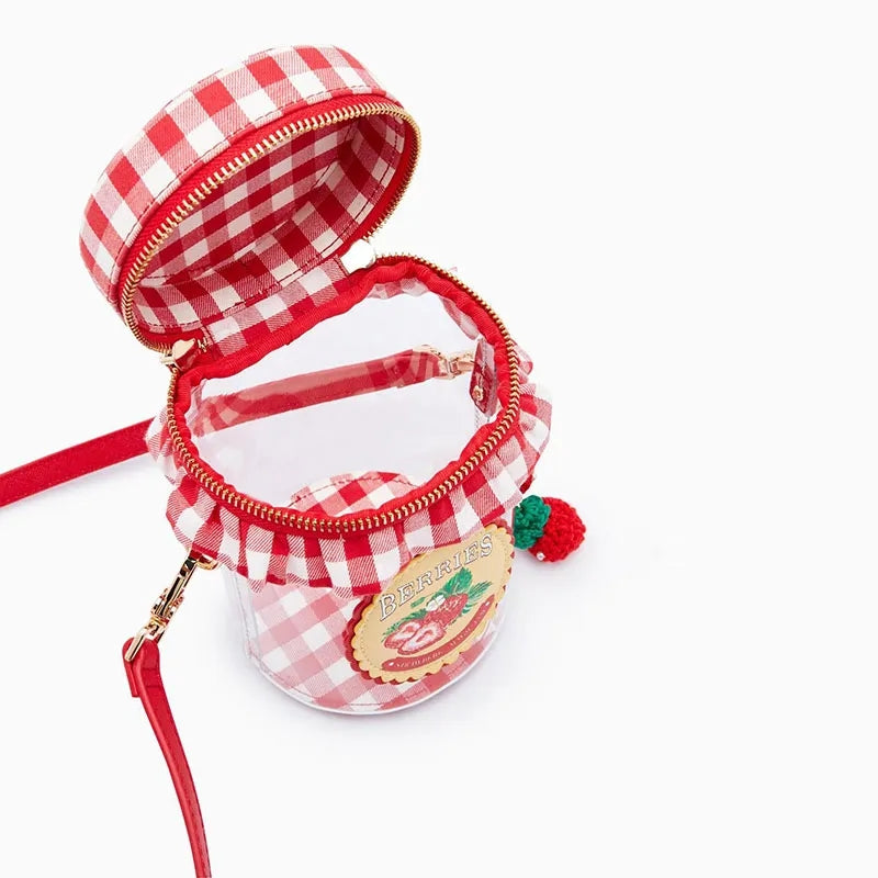 Strawberry jam purse