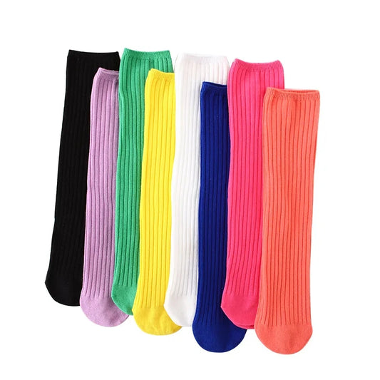 Ribbed tall socks