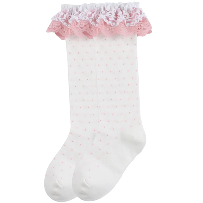 Bunny Lace Double Ruffle Socks RTS