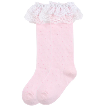 Bunny Lace Double Ruffle Socks RTS