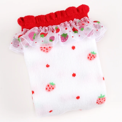 Strawberry Lace Tall Socks